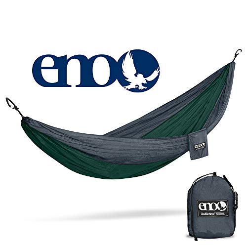 Product Cover ENO - Eagles Nest Outfitters DoubleNest Lightweight Camping Hammock, 1 to 2 Person, Forest/Charcoal