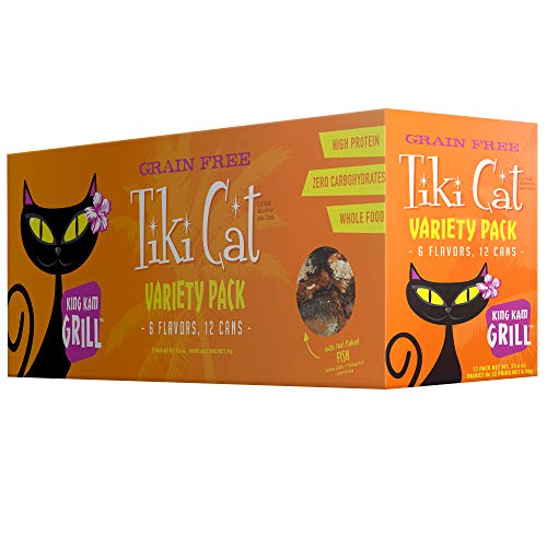 Product Cover Tiki Cat Gourmet Whole Food 12-Pack King Kamehameha Luau 9-Flavor Variety Pack Pet Food