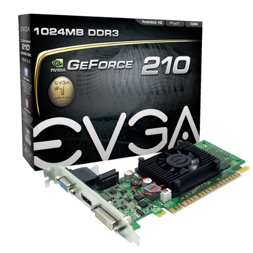 Product Cover EVGA GeForce 210 1024 MB DDR3 PCI Express 2.0 DVI/HDMI/VGA Graphics Card, 01G-P3-1312-LR