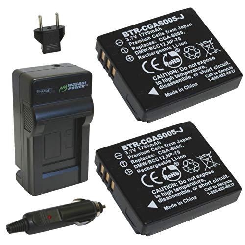 Product Cover Wasabi Power Battery (2-Pack) and Charger for Leica BP-DC4, C-Lux 1, D-Lux 2, D-Lux 3, D-Lux 4