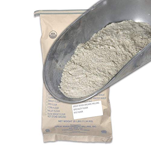 Product Cover Great River Organic Milling, Specialty Flour, Rye Flour, Stone Ground, Organic, 25-Pounds (Pack of 1)