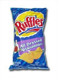 Product Cover Lay's Ruffles Potato Chips, All Dressed, 220 Grams/7.73 Ounces