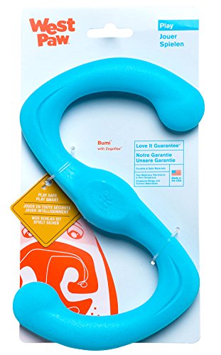 Product Cover West Paw Zogoflex Bumi Interactive Tug of War Durable Dog Play Toy, 100% Guaranteed Tough, It Floats!, Made in USA, Small, Aqua