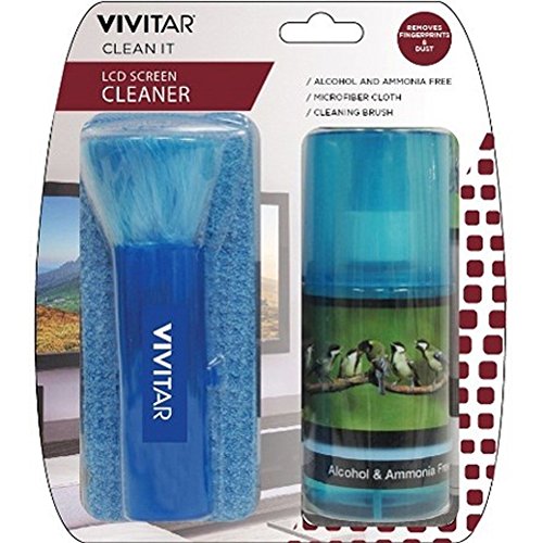 Product Cover Vivitar LCD Cleaning Kit with Alcohol Free Cleaning Fluid, Micro Fiber Cloth and Cleaning Brush