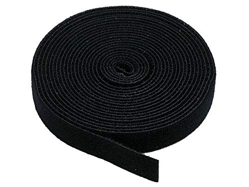 Product Cover Monoprice Hook & Loop Fastening Tape 5 Yard/roll, 0.75-inch - Black (105828)