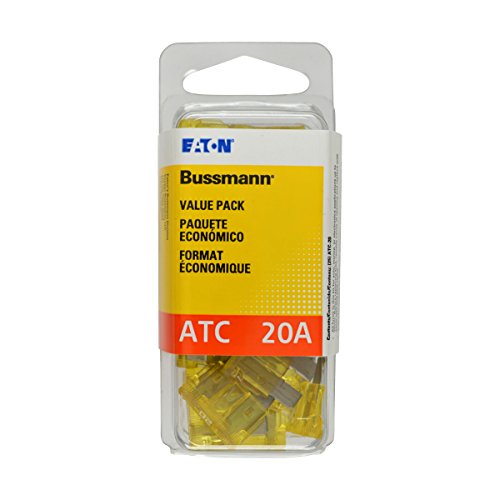 Product Cover Bussmann (VP/ATC-20-RP) Yellow 20 Amp 32V Fast Acting ATC Blade Fuse, (Pack of 25)