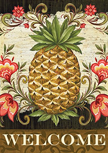 Product Cover Toland Home Garden 101163 Pineapple & Scrolls 28 x 40 Inch Decorative, House Flag (28