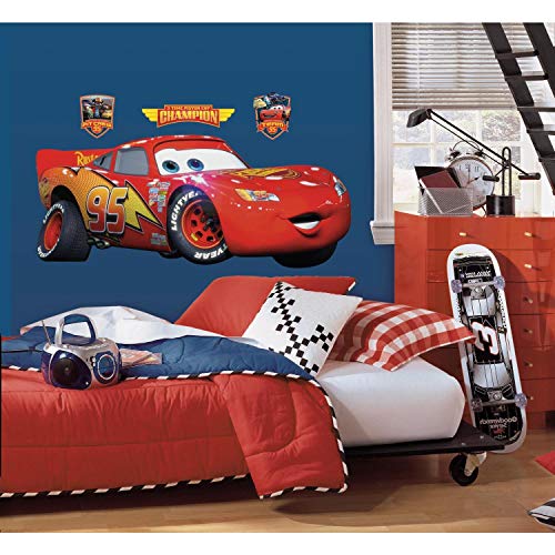 Product Cover RoomMates Disney Pixar Cars Lightening Mcqueen Peel and Stick Giant Wall Decal - RMK1518GM