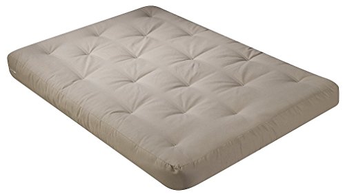 Product Cover Serta Chestnut CertiPUR Foam and Cotton, Made in USA futon mattress, Full, Khaki