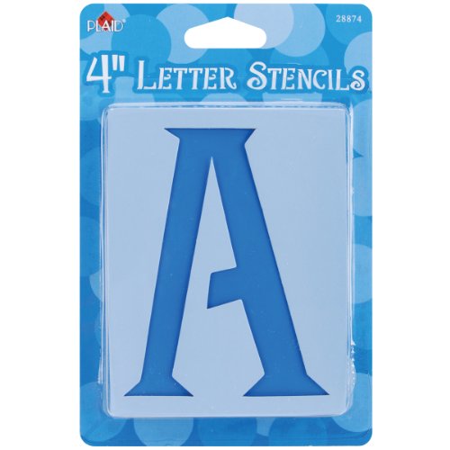 Product Cover Plaid Letter Stencil Value Pack (4-Inch), 28874 Genie