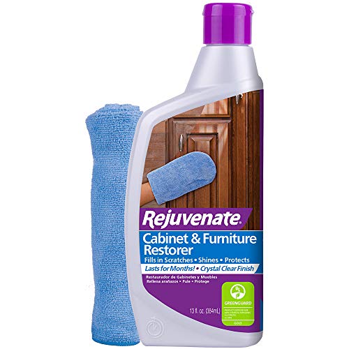 Product Cover Rejuvenate Cabinet & Furniture Restorer Fills in Scratches Seals and Protects Cabinetry, Furniture, Wall Paneling