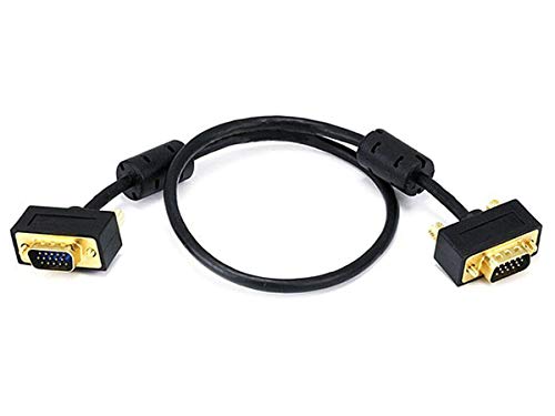 Product Cover Monoprice 1.5ft Ultra Slim SVGA Super VGA 30/32AWG M/M Monitor Cable w/ ferrites (Gold Plated Connector)