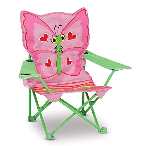 Product Cover Melissa & Doug Bella Butterfly Child's Outdoor Chair (Easy to Open, Handy Cup Holder, Cleanable Materials, Carrying Bag, Great Gift for Girls and Boys - Best for 3, 4, and 5 Year Olds)