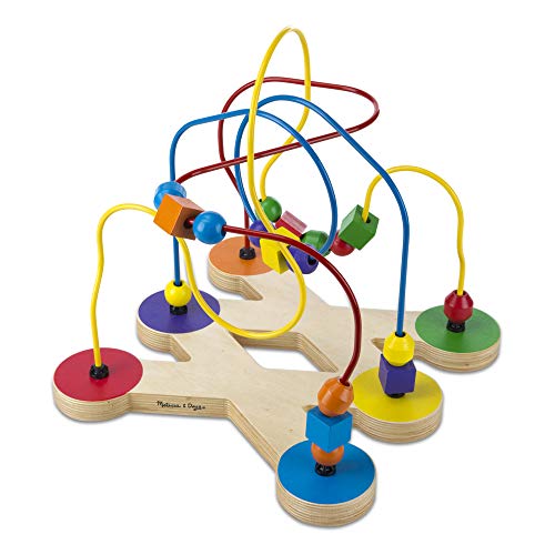 Product Cover Melissa & Doug Classic Bead Maze - The Original (Wooden Educational Kids Toy, Great Gift for Girls and Boys - Best for Babies and Toddlers, 12 Month Olds, 1 and 2 Year Olds)