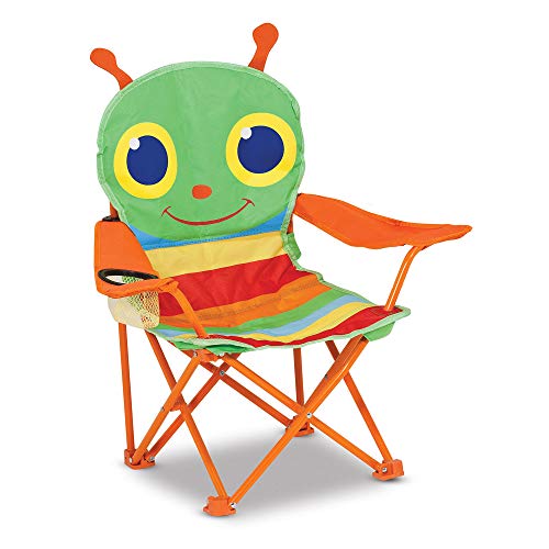 Product Cover Melissa & Doug Sunny Patch Happy Giddy Child's Outdoor Chair (Easy to Open, Handy Cup Holder, Cleanable Materials, Carrying Bag, Great Gift for Girls and Boys - Best for 3, 4, and 5 Year Olds)