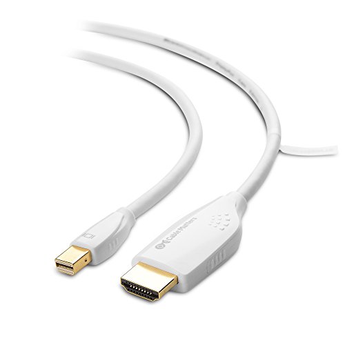 Product Cover Cable Matters Mini DisplayPort to HDTV Cable in White 6 Feet - Thunderbolt and Thunderbolt 2 Port Compatible