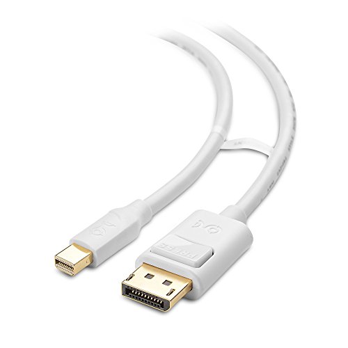 Product Cover Cable Matters Mini DisplayPort to DisplayPort Cable (Mini DP to DP) in White 6 Feet - Thunderbolt and Thunderbolt 2 Port Compatible