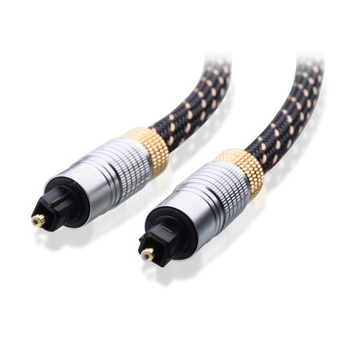 Product Cover Cable Matters Toslink Cable (Toslink Optical Cable, Digital Optical Audio Cable) 15 Feet with Metal Connectors and Braided Jacket
