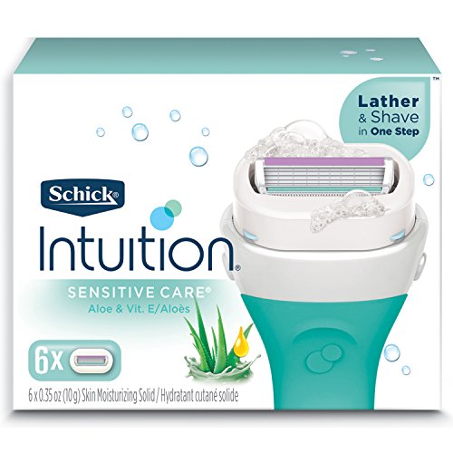 Product Cover Schick Intuition Sensitive Skin Womens Razor Refills with Vitamin E & Aloe, Pack of 6