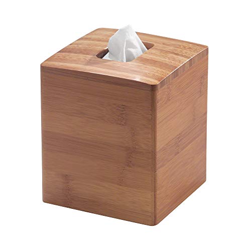 Product Cover iDesign Formbu Bamboo Facial Tissue Box Cover, Boutique Container for Bathroom Vanity Countertops, 5.25