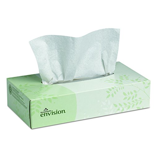 Product Cover Envision 2-Ply Facial Tissue by GP PRO (Georgia-Pacific), Flat Box, 47410, 100 Sheets Per Box, 30 Boxes Per Case
