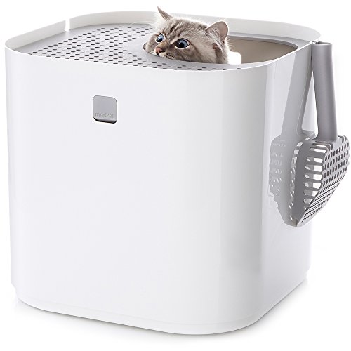 Product Cover Modkat Litter Box, Top-Entry, Looks Great, Reduces Litter Tracking - White