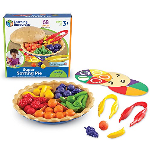 Product Cover Learning Resources Super Sorting Pie, Fine Motor Toy, Early Number, Patterns, 68 Pieces, Grades Pre-K/Ages 3+