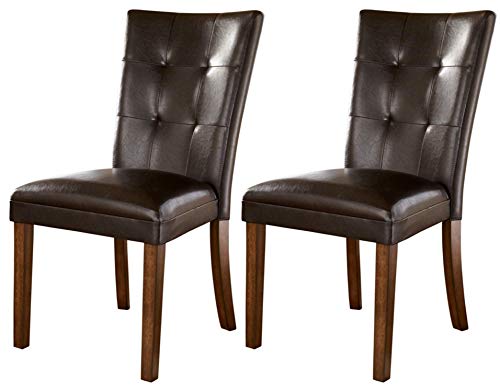 Product Cover Signature Design by Ashley - Lacey Dining Side Chair - Set of 2 - Medium Brown Finish