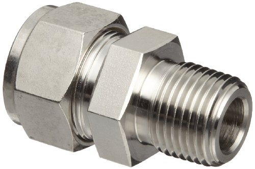 Product Cover Brennan N2404-08-08-SS Stainless Steel Compression Tube Fitting, Straight Adapter, 1/2