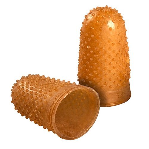 Product Cover Swingline Products - Swingline - Rubber Finger Tips, Size 12, Medium/Large, Amber, 12/Pack - Sold As 1 Dozen