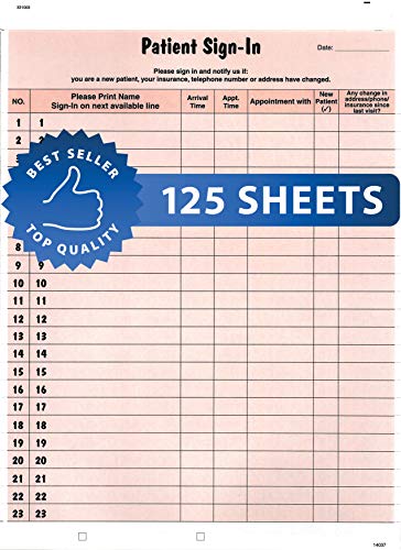 Product Cover Tabbies Patient Sign-In Label Forms, 8-1/2