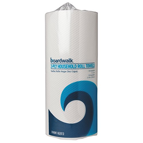 Product Cover Boardwalk 6272 Paper Towel Rolls, Perforated, 2-Ply, White (30 Rolls of 85)