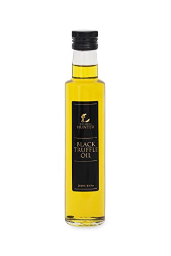 Product Cover TruffleHunter Black Truffle Oil - Double Concentrate - (8.45 Oz) Extra Virgin Olive Oil Salad Dressing Seasoning Gourmet Food Condiments - Vegan, Kosher, Vegetarian and Gluten Free