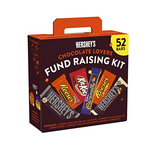 Product Cover HERSHEY'S Chocolate Candy Bar Fund Raising Assortment (HERSHEY'S, REESE'S, KIT KAT, CARAMELLO, REESE'S PIECES, HERSHEY's with Almonds), 52 Count