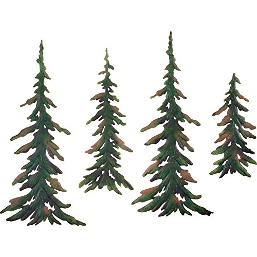 Product Cover Collections Etc Evergreen Pine Tree Metal Wall Decor Set of 4