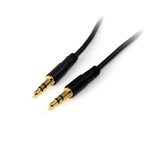 Product Cover StarTech.com 15 ft. (4.6 m) 3.5mm Audio Cable - 3.5mm Slim Audio Cable - Gold Plated Connectors - Male/Male - Aux Cable (MU15MMS)