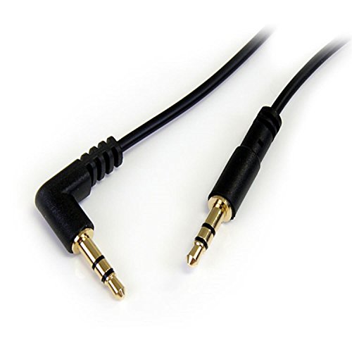 Product Cover StarTech.com 6 ft Slim 3.5mm to Right Angle Stereo Audio Cable - M/M (MU6MMSRA)