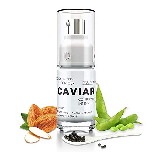 Product Cover Noche Y Dia Caviar Eye Cream - Daily Retinol Eye Cream Moisturizer for Dark Circles - Reduces Appearance Of Wrinkles, Bags, Fine Lines, Sagging Skin, Crow's Feet & Puffiness - Boost Collagen - 1.02 oz