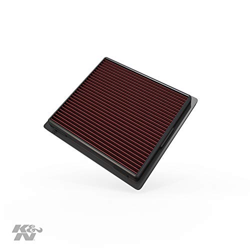 Product Cover K&N Engine Air Filter: High Performance, Premium, Washable, Replacement Filter: 2010-2019 Jeep/Dodge SUV V6/V8 (Grand Cherokee, Durango), 33-2457