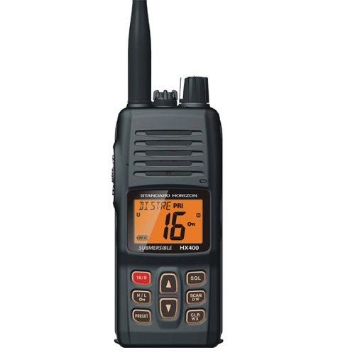 Product Cover Standard Horizon HX400 W/SBR-29LI, Handheld VHF Marine Radio
