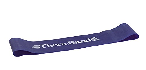 Product Cover TheraBand Resistance Band Loop, Professional Latex Mini Band for Lower Pilates, Crossfit, Yoga, Stretching, Physical Therapy, Strength Training no Weights, 12 Inch, Blue, Extra Heavy, Advanced Level 1