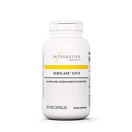 Product Cover Integrative Therapeutics - Similase GFCF - Gluten Digestive Enzyme - Supports Breakdown of Gluten and/or Casein/Dairy* - Reduces Occasional Gas and Bloating* - Vegan and Gluten Free - 120 Capsules