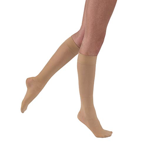 Product Cover JOBST UltraSheer Knee High 15-20 mmHg Compression Stockings, Closed Toe, Large Full Calf, Natural