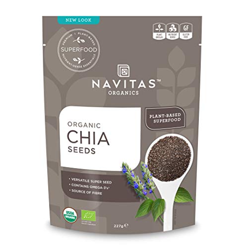 Product Cover Navitas Organics Chia Seeds, 8 oz. Bag - Organic, Non-GMO, Gluten-Free