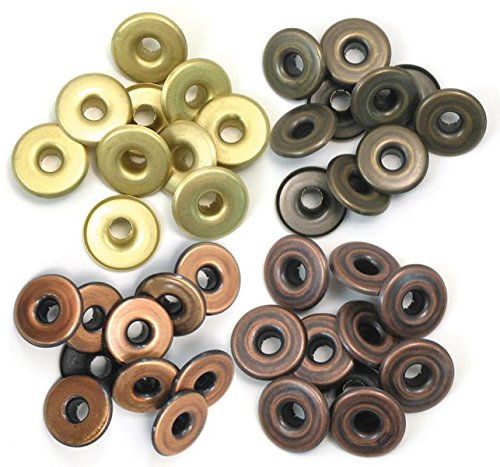 Product Cover We R Memory Keepers 41595-4 Eyelets for Scrapbooking, Warm Metal, Wide
