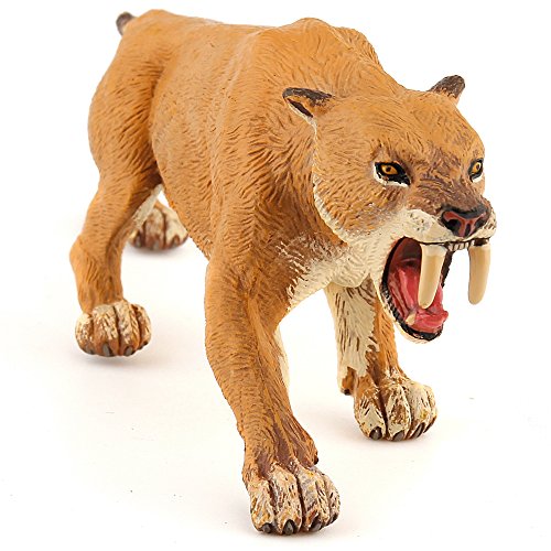 Product Cover Papo Collectable Model Animal Toy - Smilodon Saber-toothed Tiger - Prehistoric Figure