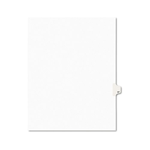 Product Cover Avery Legal Dividers, Premium Individual Tab Titles, Letter Size, Side Tabs, 17, Pack of 25 (01017)