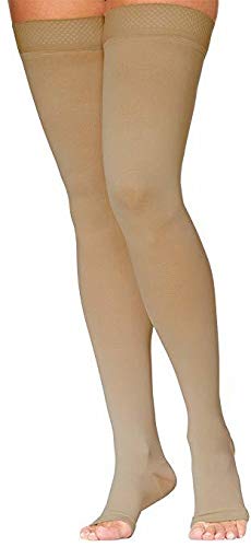 Product Cover SIGVARIS Women's DYNAVEN Open Toe Thigh-Highs w/Grip-Top 20-30mmHg