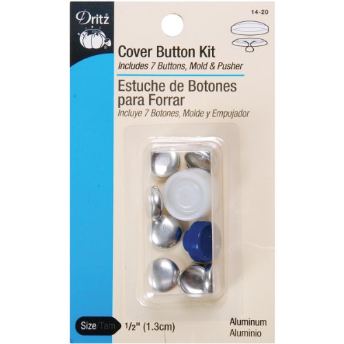 Product Cover Dritz 14-20 Cover Button Kit with Tools, Size 20 - 1/2-Inch, 7-Piece