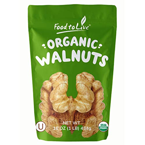 Product Cover Food to Live Organic Walnuts Shelled (Kosher, Bulk) - 1 Pound
